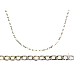 Złoty łańcuszek diamentowany pr.0,585 pełny splot Pancerka 50 cm